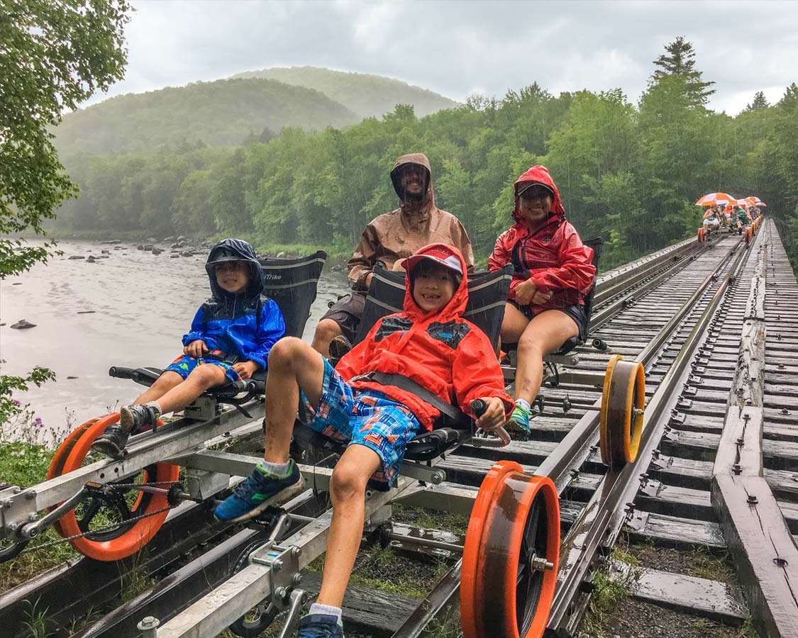 Adirondack Rail Bike With Revolution Rail Co In North Creek Ny Adventure Family Travel Wandering Wagars