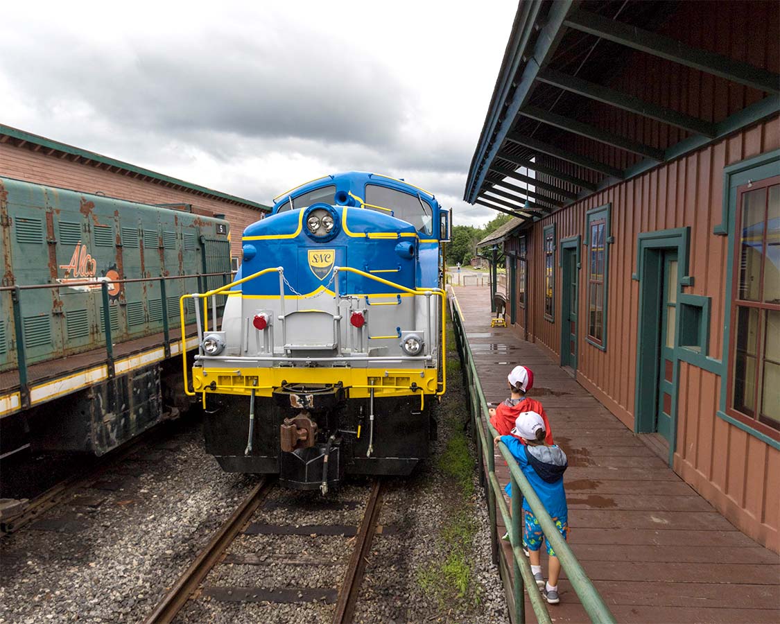 Trains At The North Creek Railroad Station