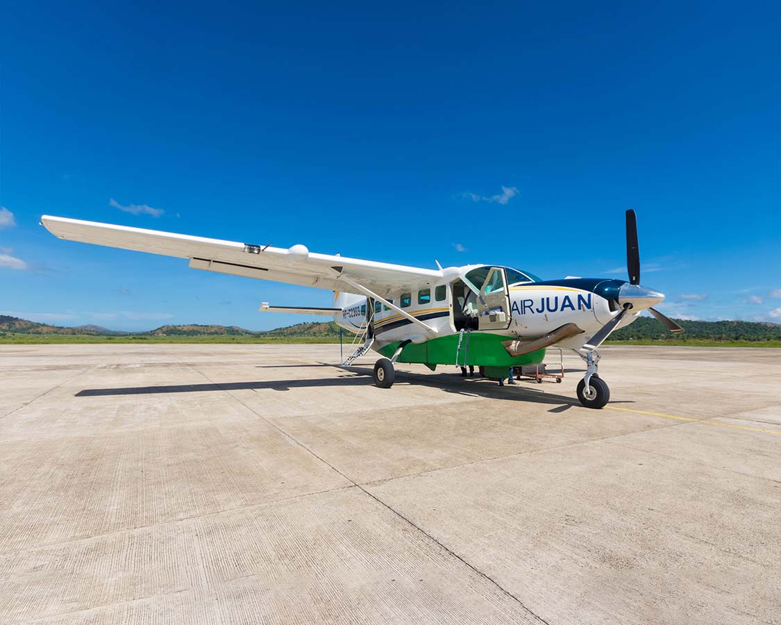 How to get to Coron Island Palawan Air Juan plane