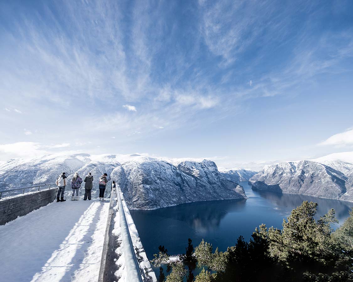 what to do in Flam in Winter Stegastein Viewpoint