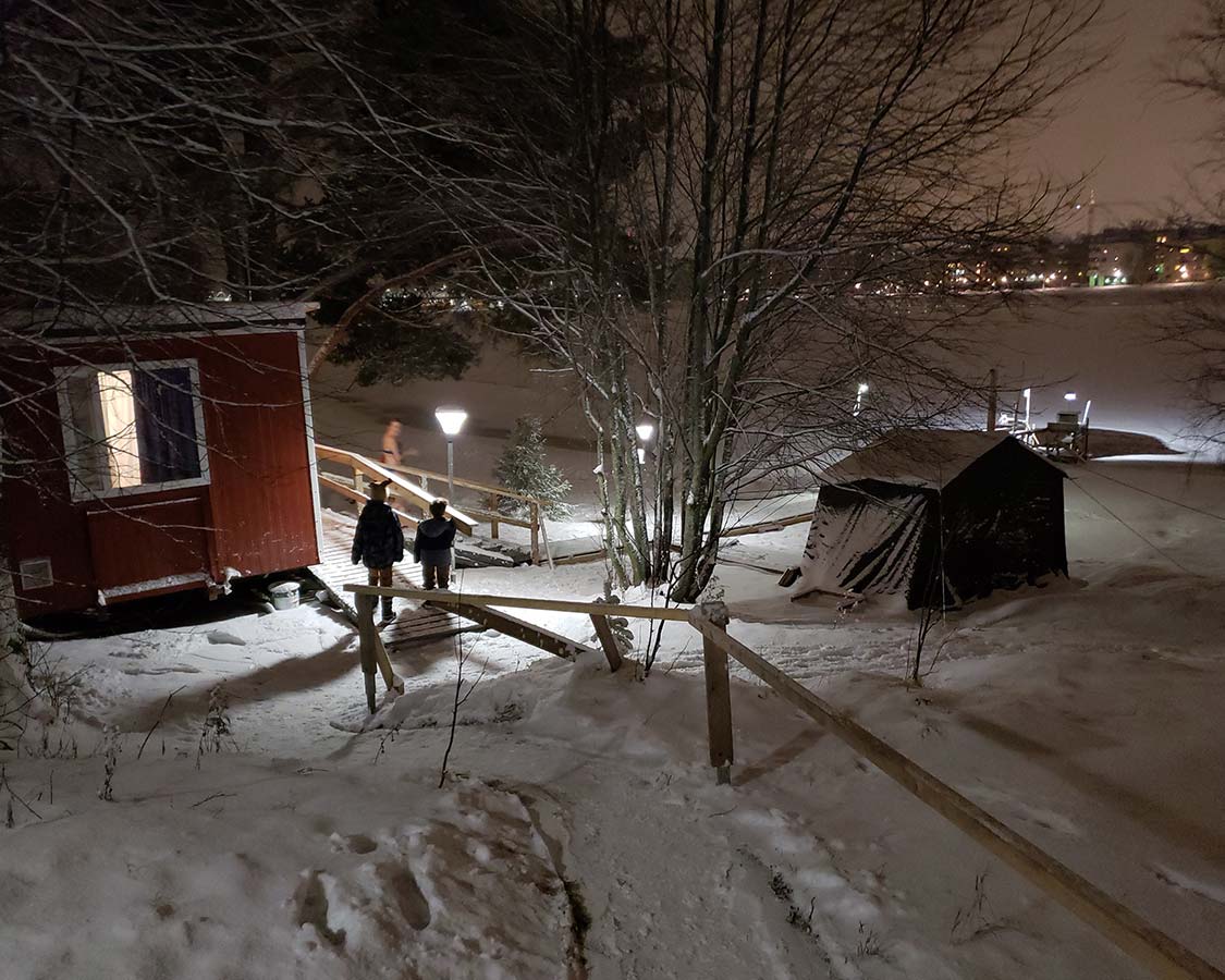 Ice swimming in Rovaniemi Finland