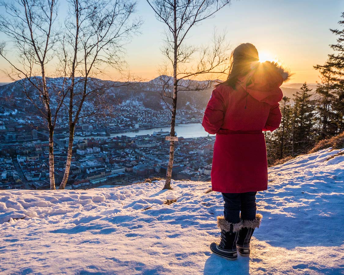 Norway in Winter Bergen Mountain