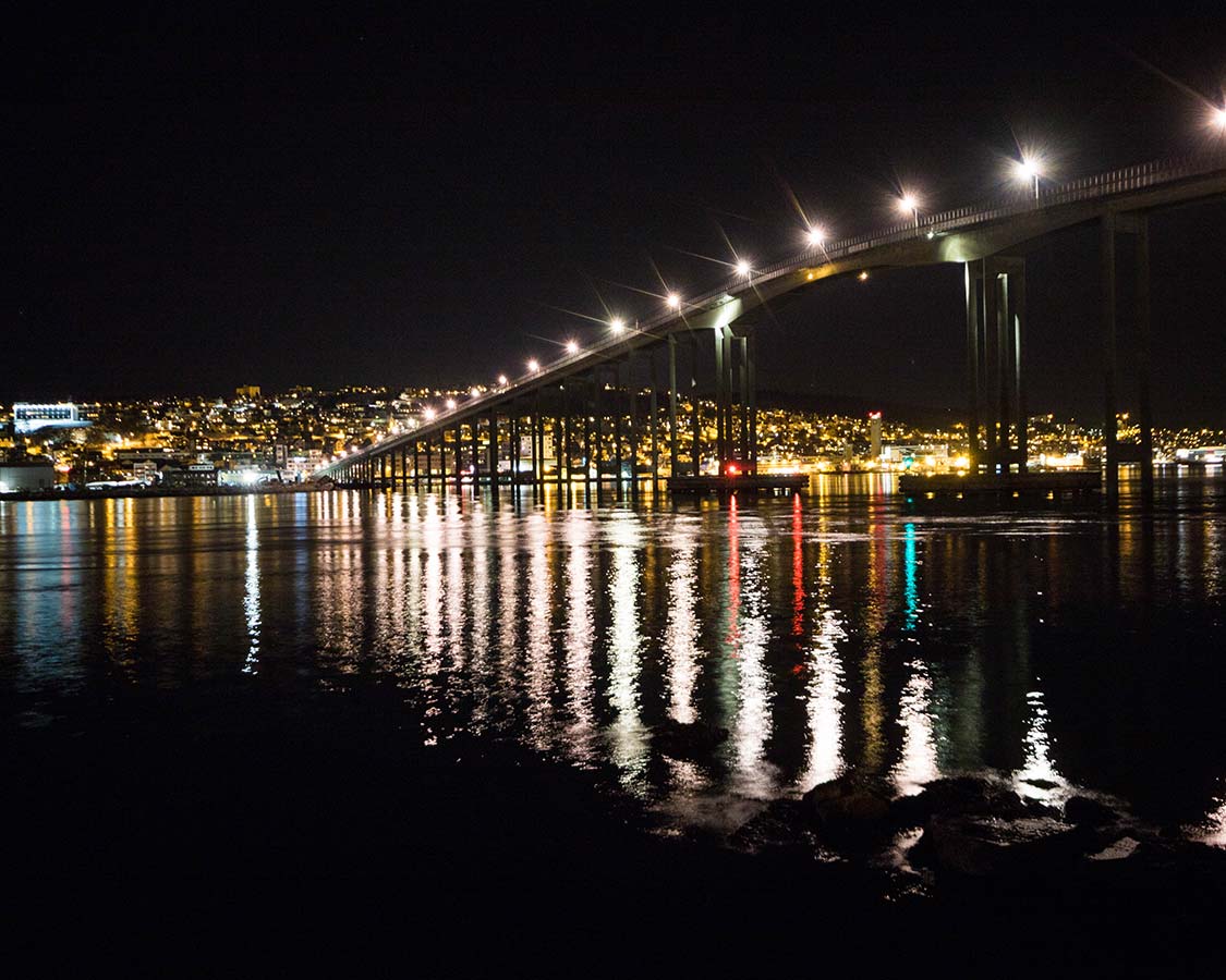 Winter In Norway Tromso Bridge