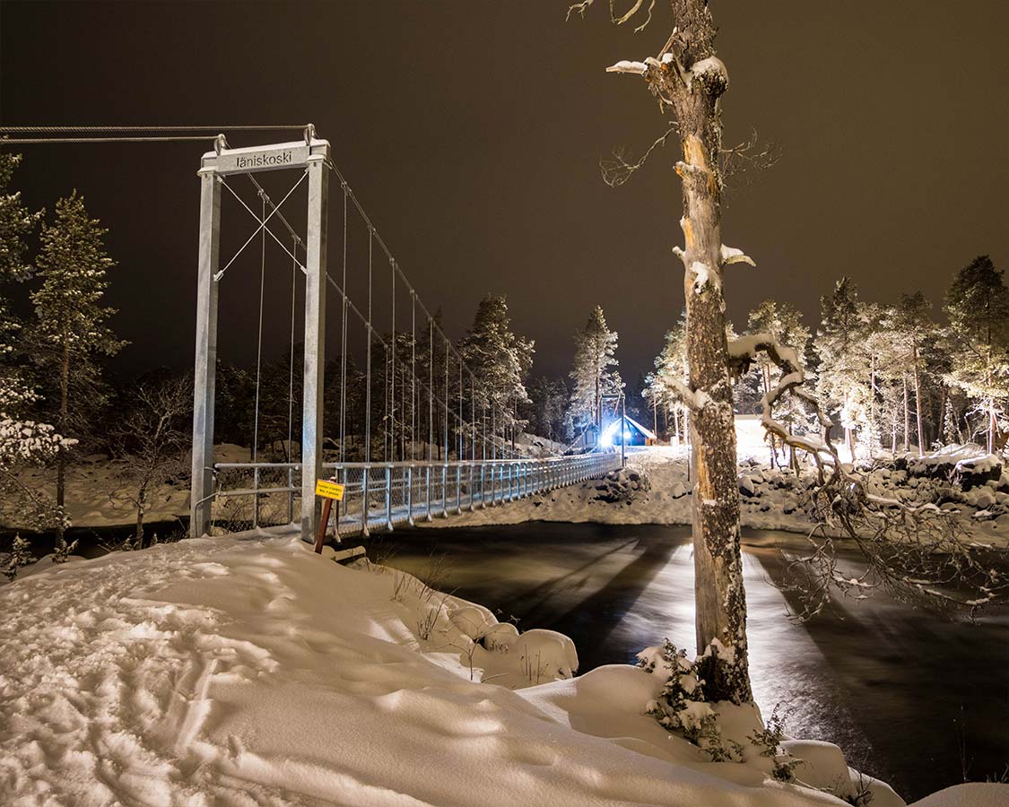 Janiskoski Bridge hiking trail Inari Finland