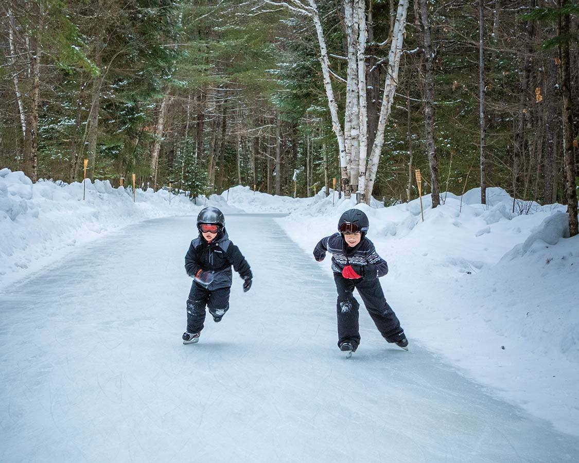 Children skating at Arrowhead Provincial Park