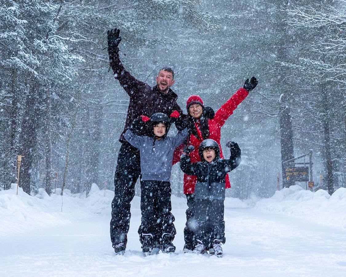 Travel for Adventure Families Skating In Arrowhead Ontario