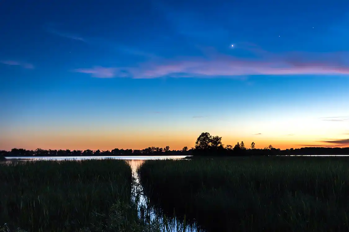 Sunset over West Lake in Prince Edward County