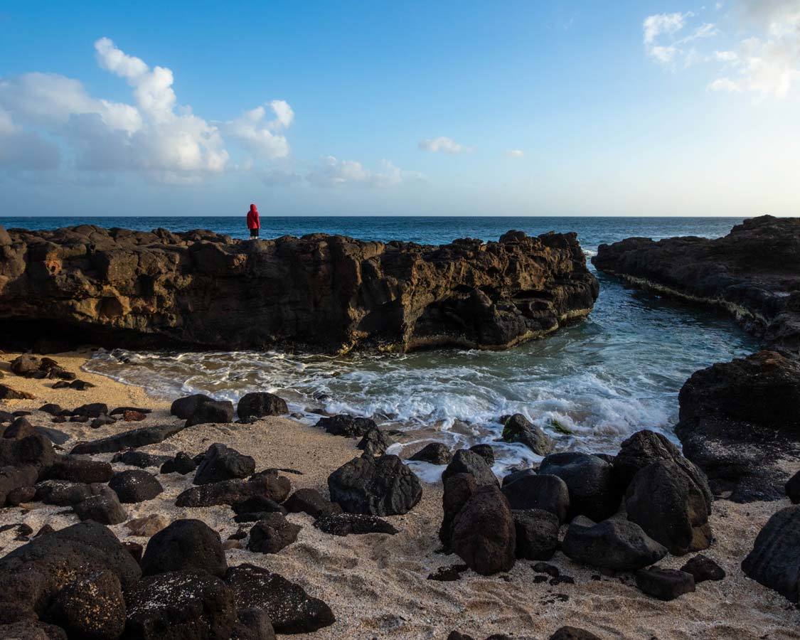 Glass Beach Tidepools în Kauai pentru copii