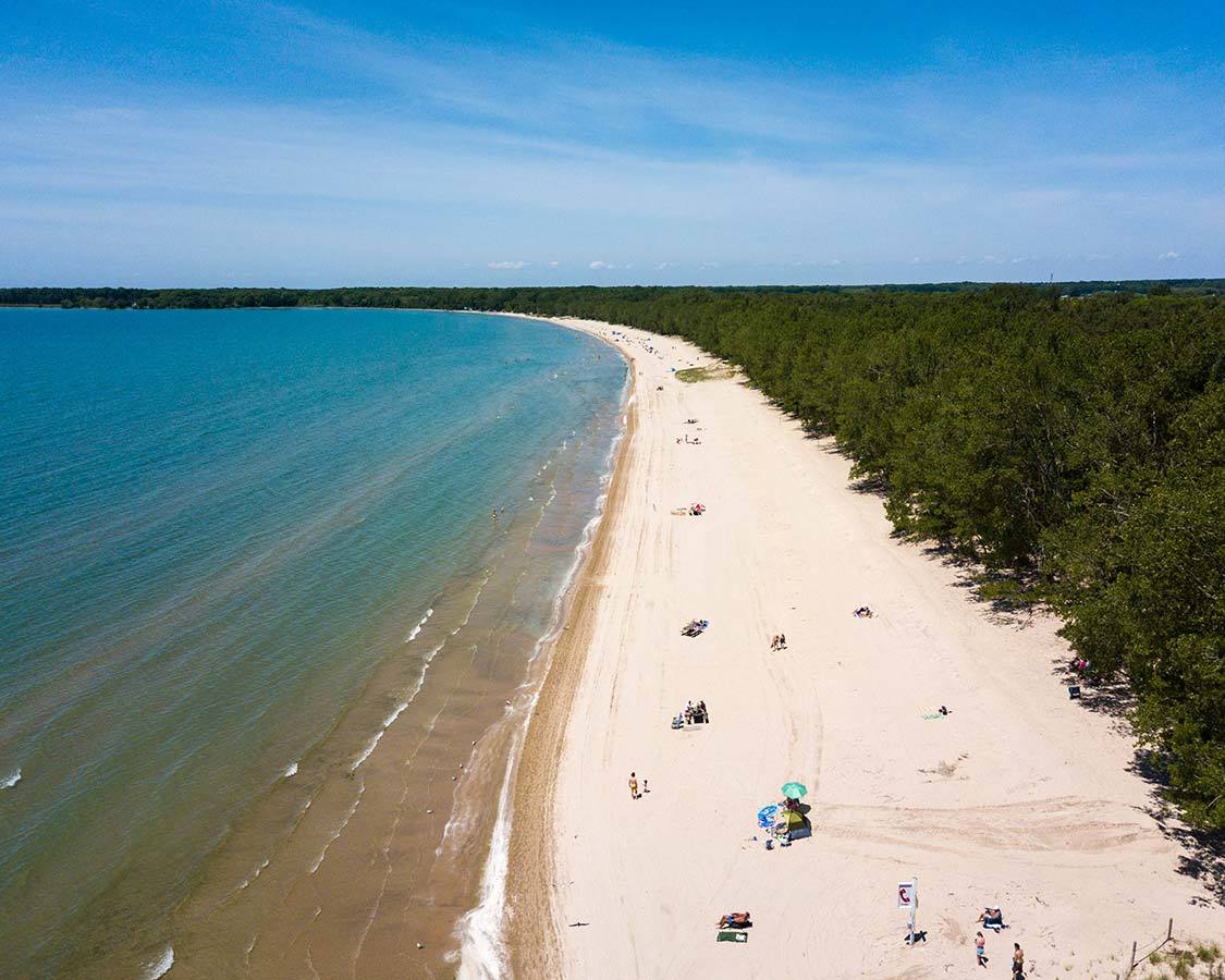 Parc Provincial Sandbanks sur a - Route de Toronto à Montréal