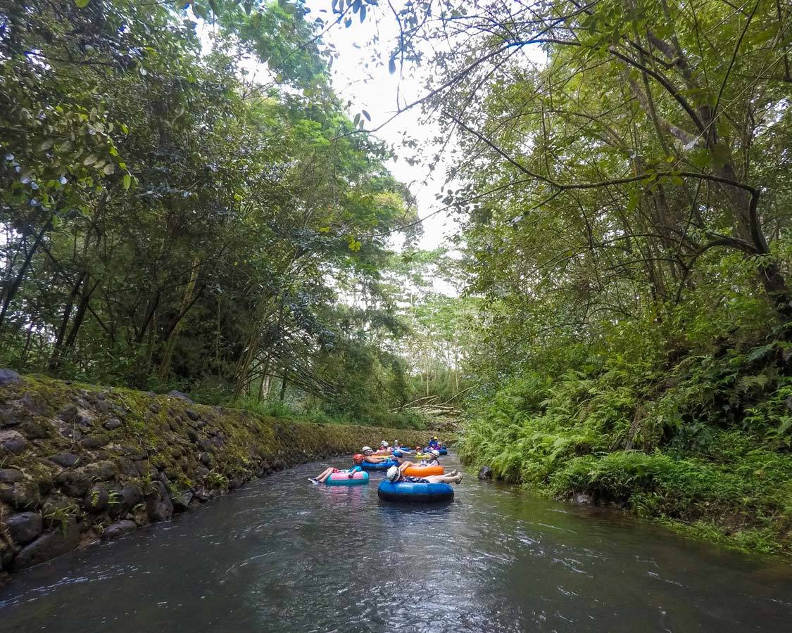 Mountain tubing in Kauai Lazy River