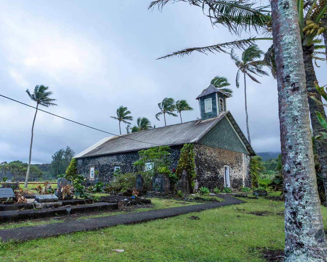 church in Malame Keanae Road To Hana site