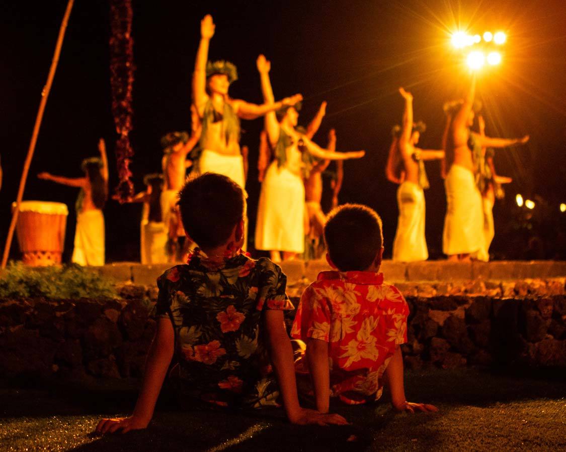 Old Lahaina Luau with kids in Maui