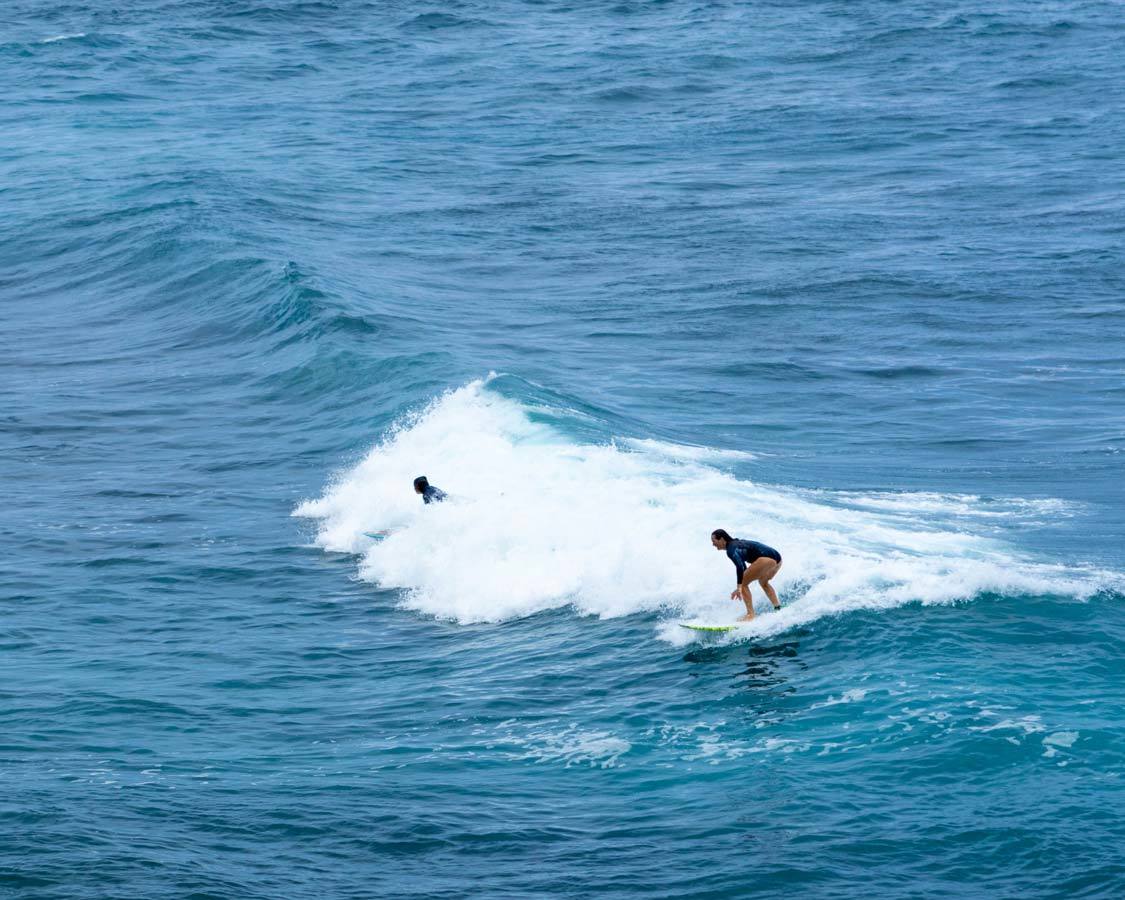 Surfer at Hookipa Beach Hana Highway