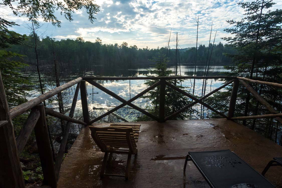 Deck at Amishk Adventures Quebec