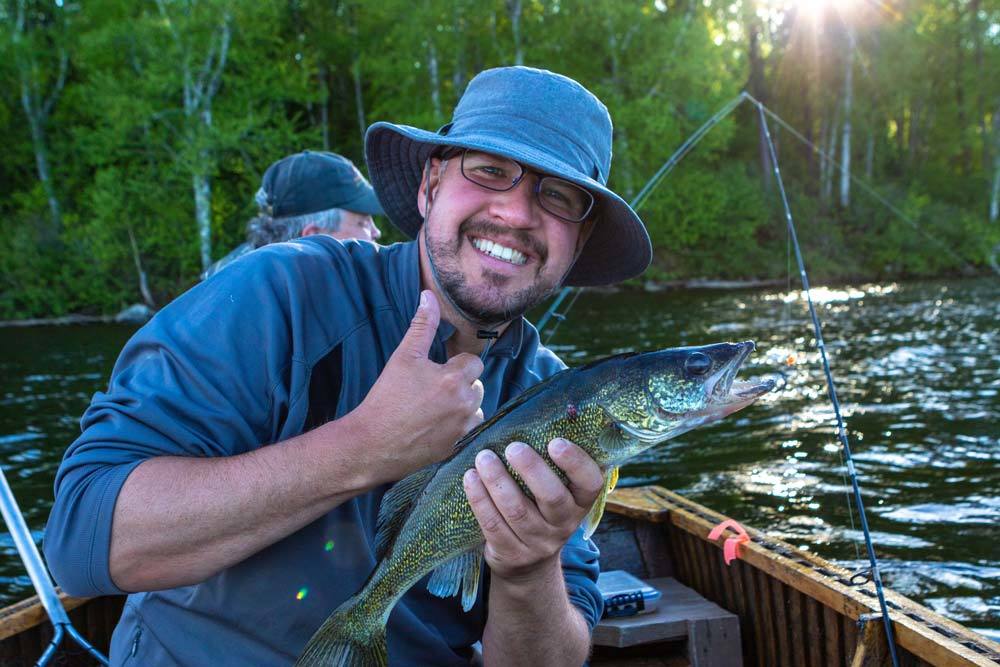 Kevin Wagar catches lunch at Mar Mac Lodge