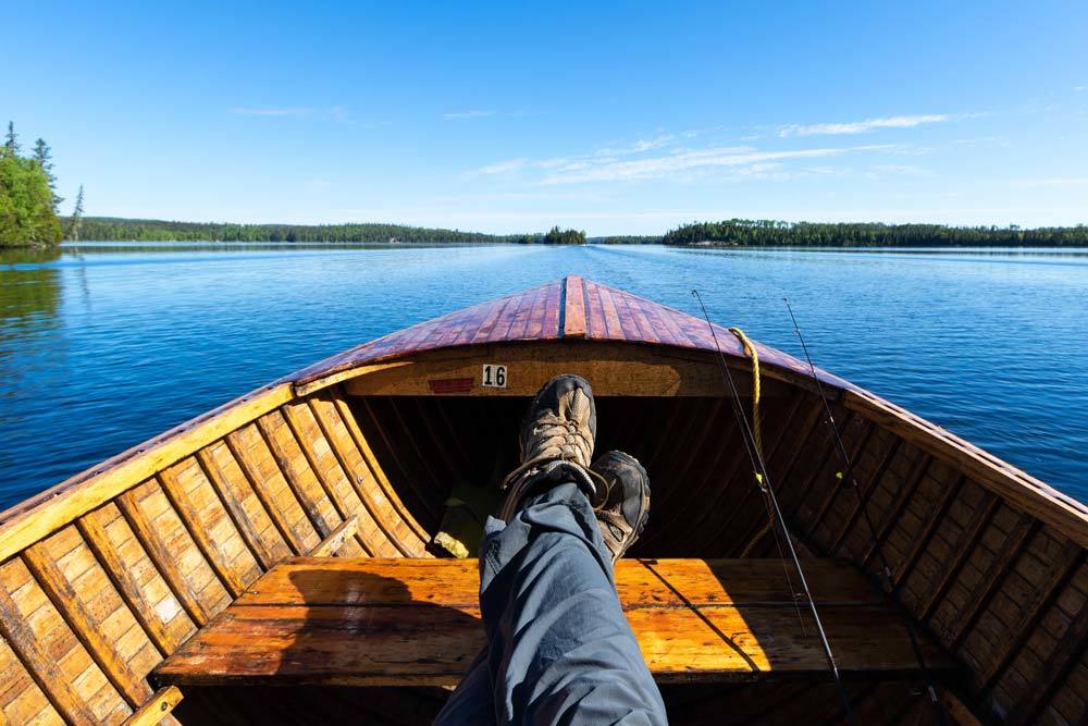 Relaxing on a northern Ontario fishing adventure