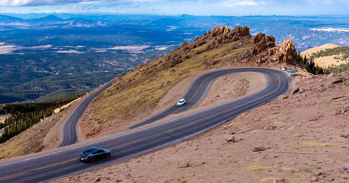 Driving Up Pikes Peak Colorado FB 
