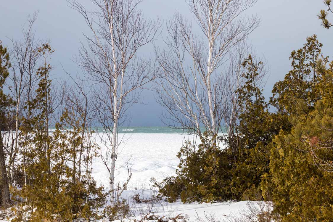 Icy shore of winter at MacGregor Point