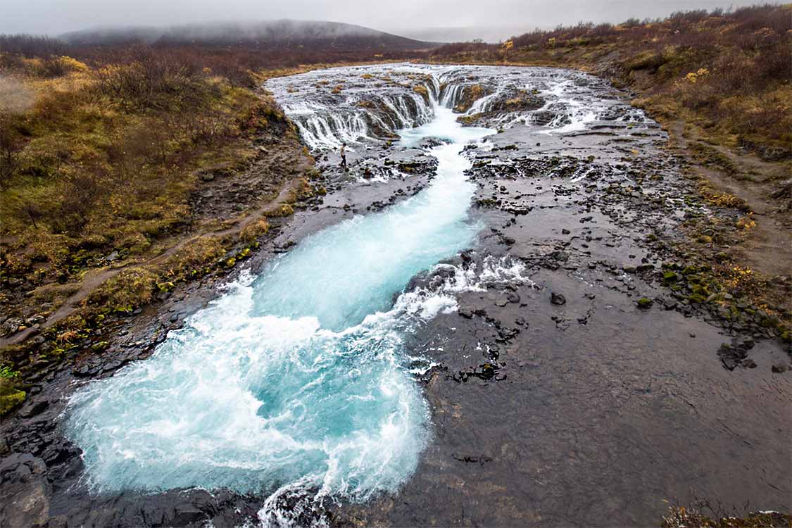 Bruarfoss small but beautiful Iceland waterfalls