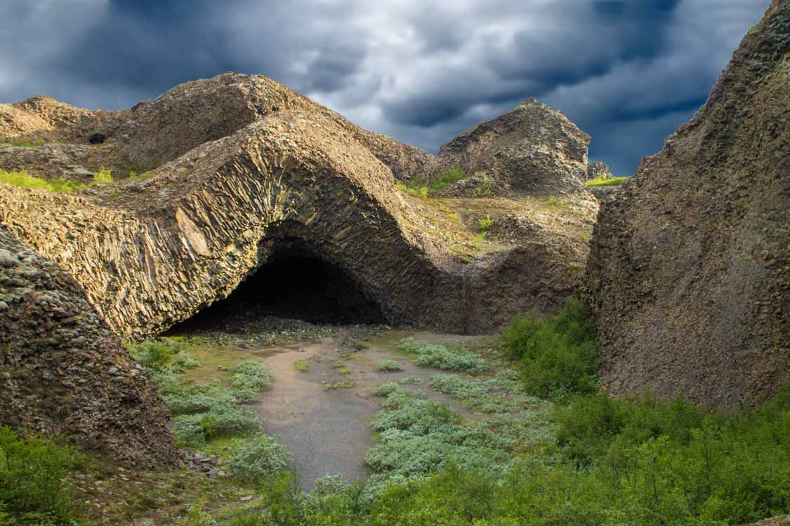What to see in Iceland Cave at Echo Rocks In Vesturdalur Iceland