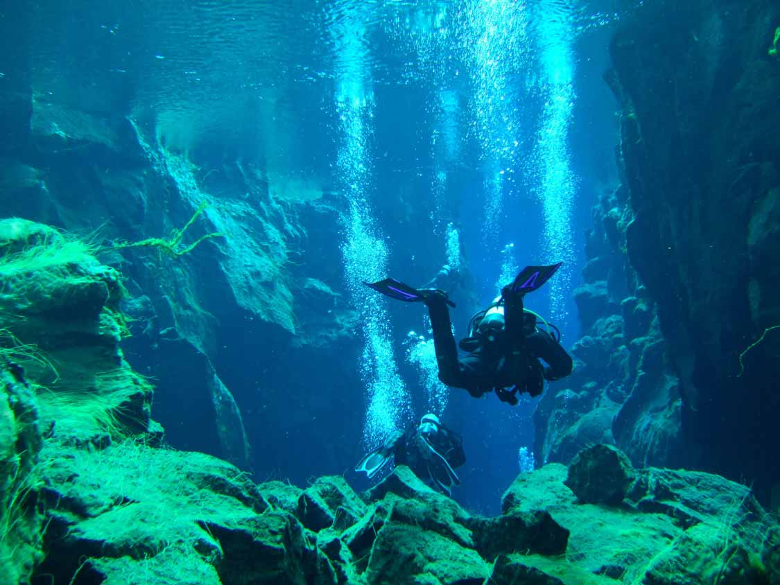 SCUBA Diving in Silfra Iceland places to visit