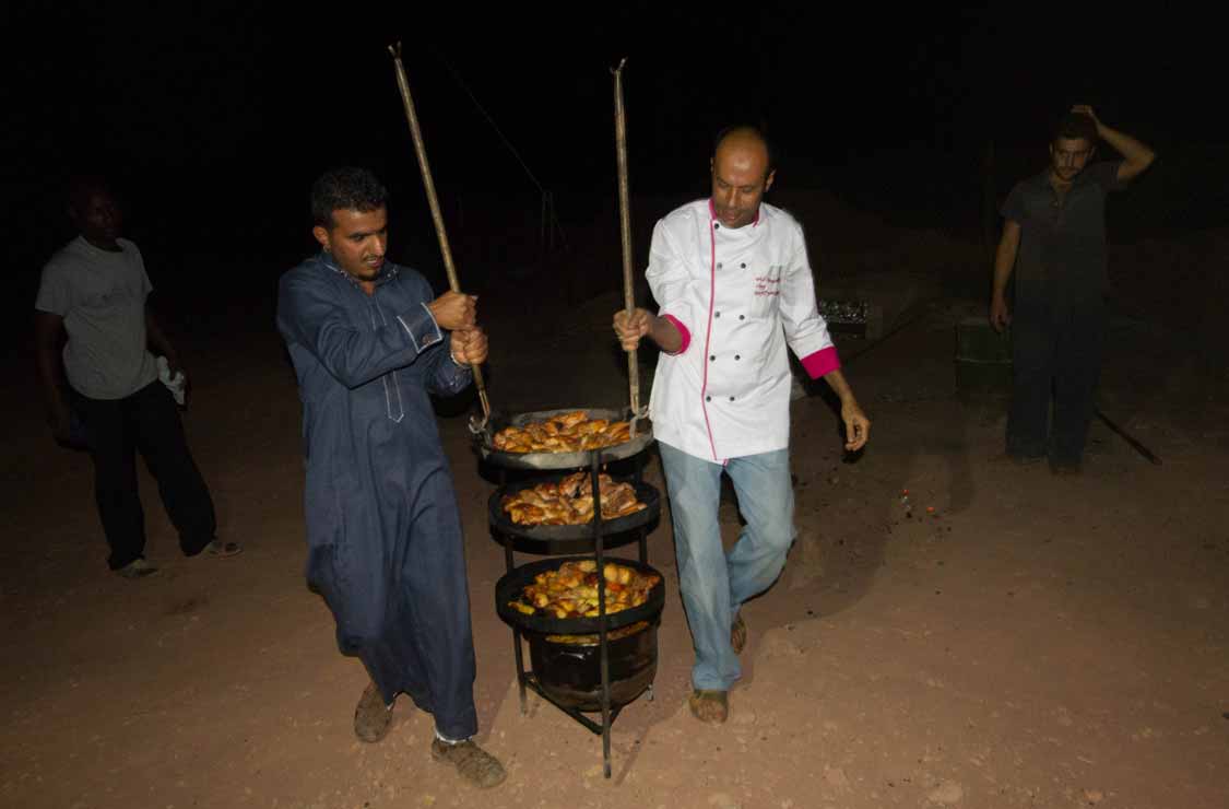Jordanian Zarb cooking by Bedouins in Wadi Rum