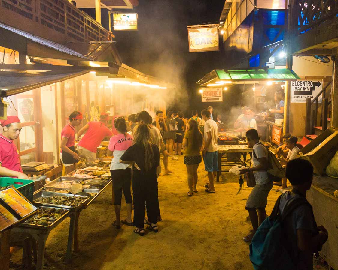 Filipino fish market in El Nido Palawan