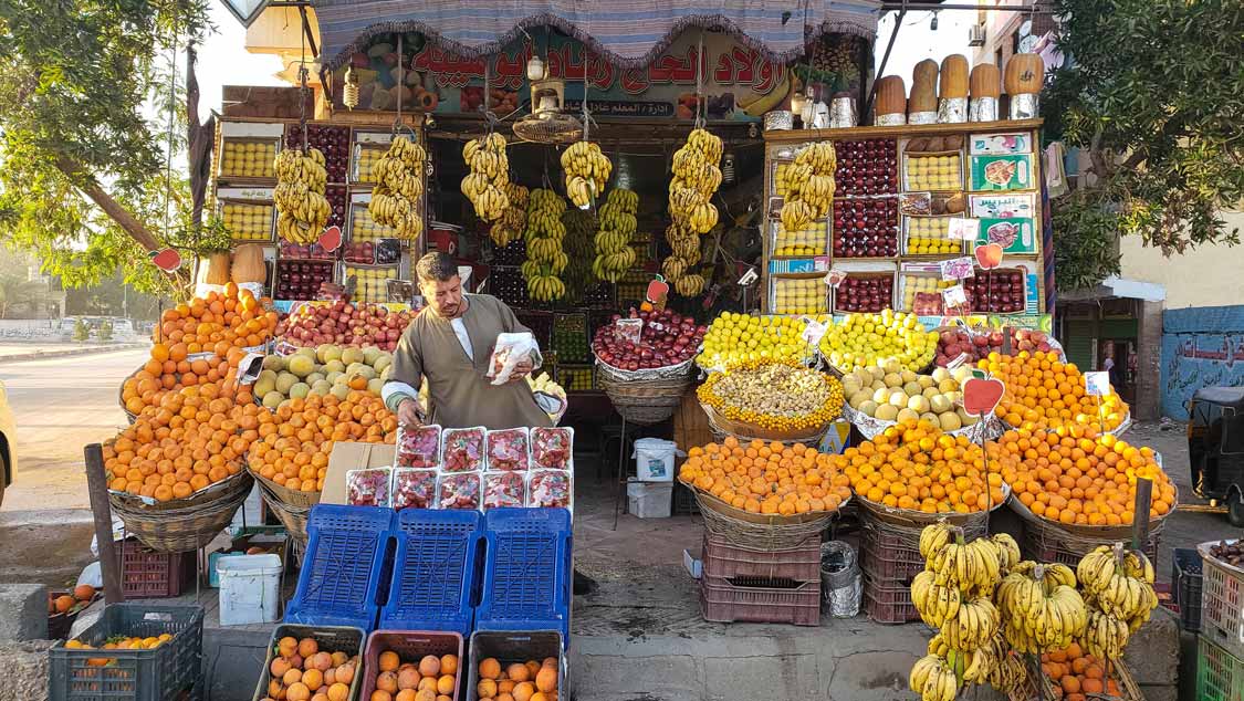 Fruit market in Cairo Egypt