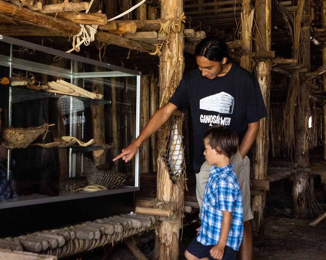 Exploring the artifacts at the OSTTC Longhouse in Six Nations