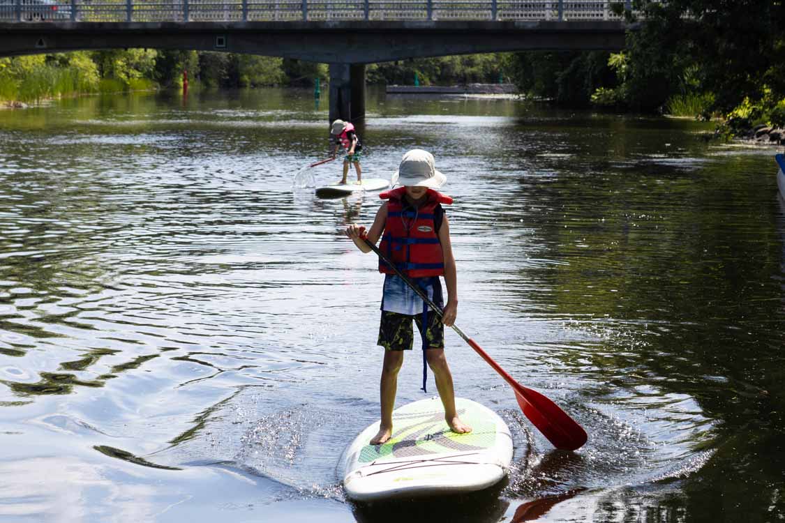 Standup Paddleboarding on the Tay River in Perth Ontario