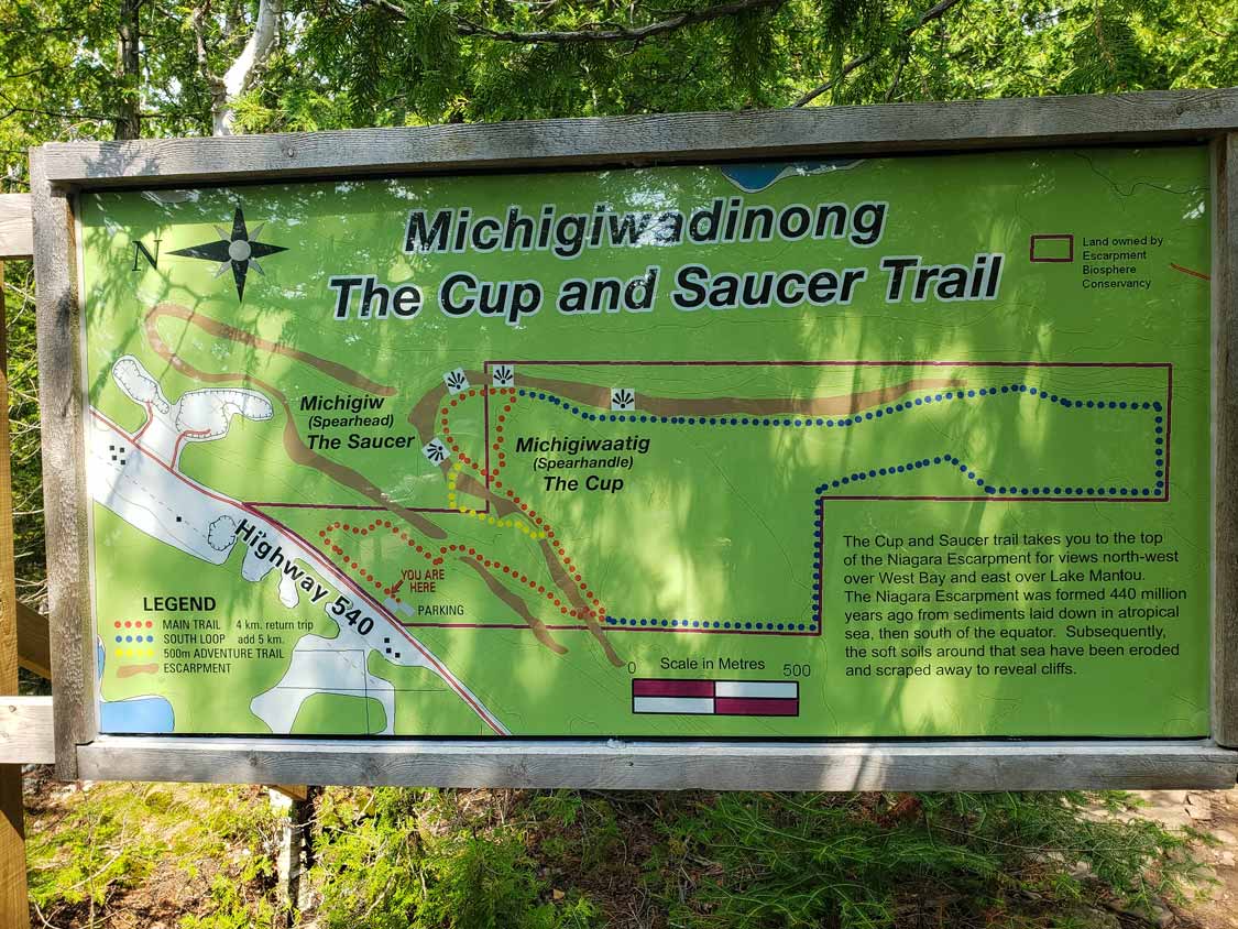 Cup and Saucer Trail Map