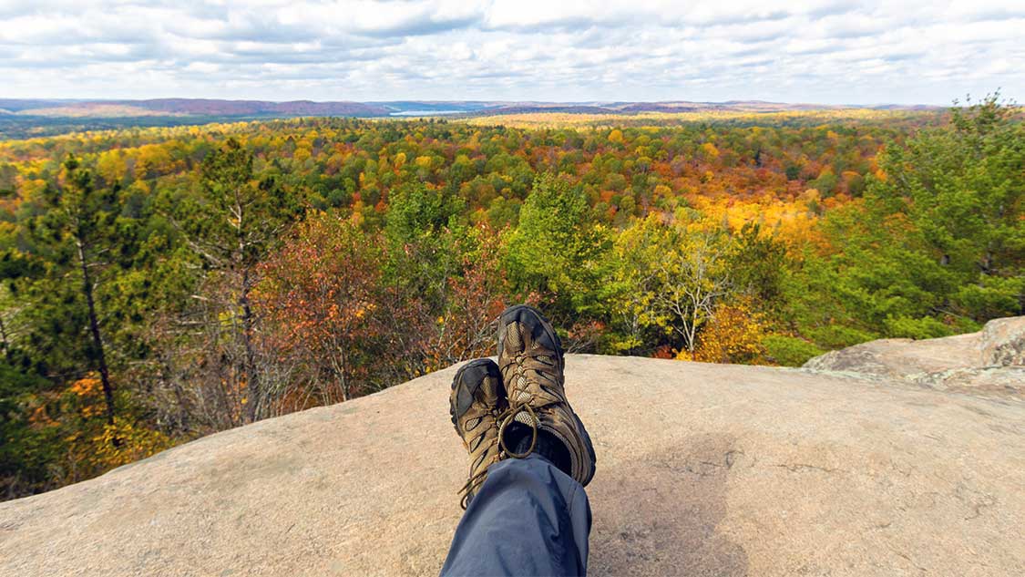 Looking over the fall colours in Algonquin Provincial Park