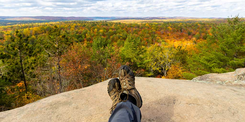 Looking over the fall colours in Algonquin Provincial Park