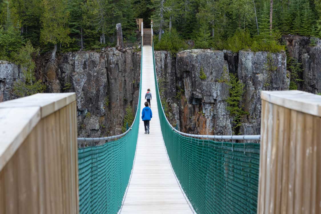 Canada's longest suspension bridge at Eagle Canyon Adventures