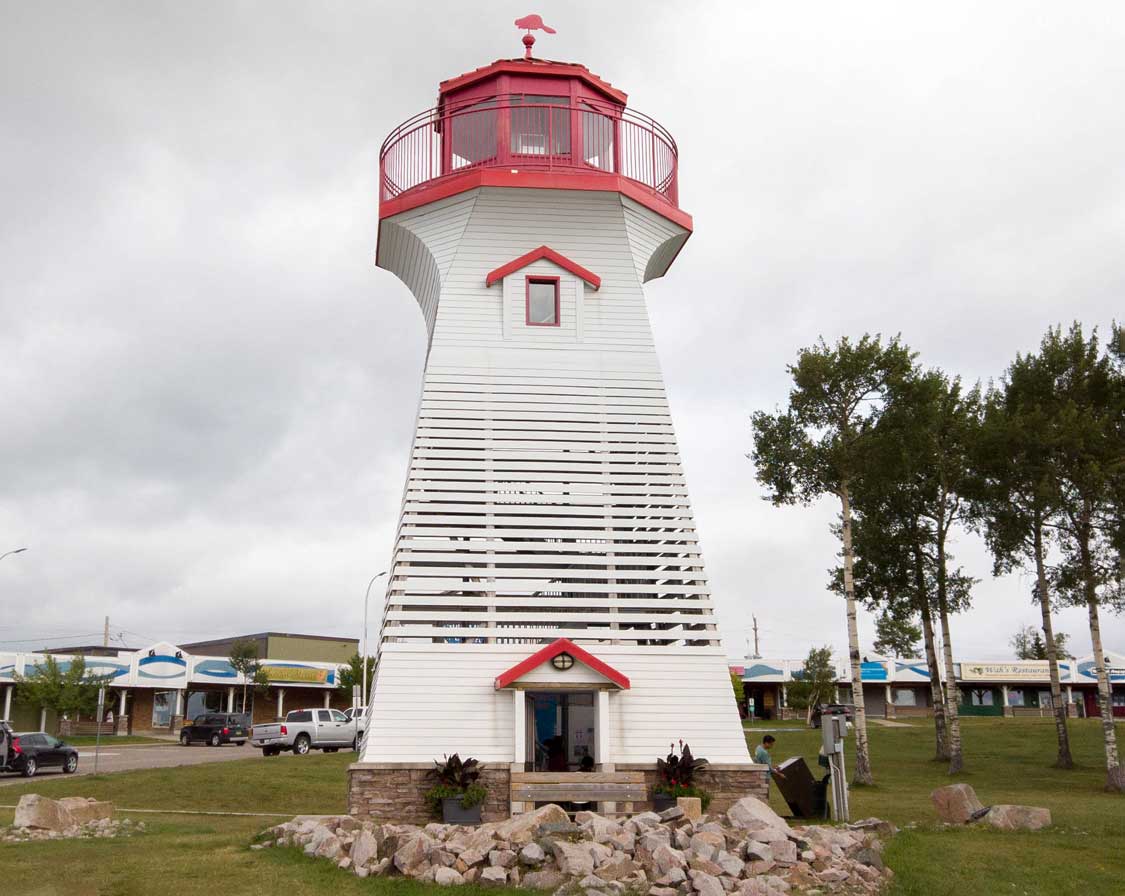 Terrace Bay Lighthouse on the Sault Ste Marie to Thunder Bay road trip