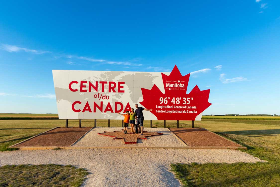 Centre of Canada Park near Winnipeg Manitoba