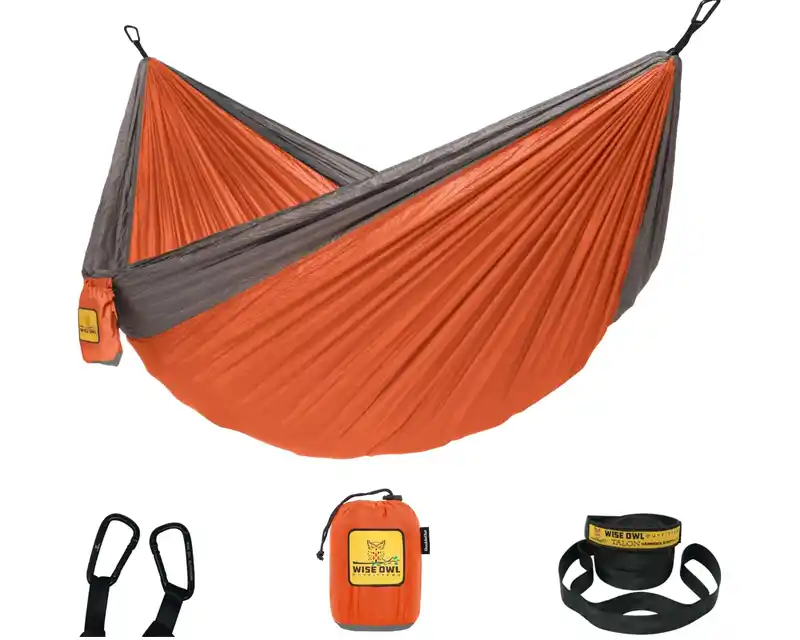 Orange and grey Portable Travel Hammock