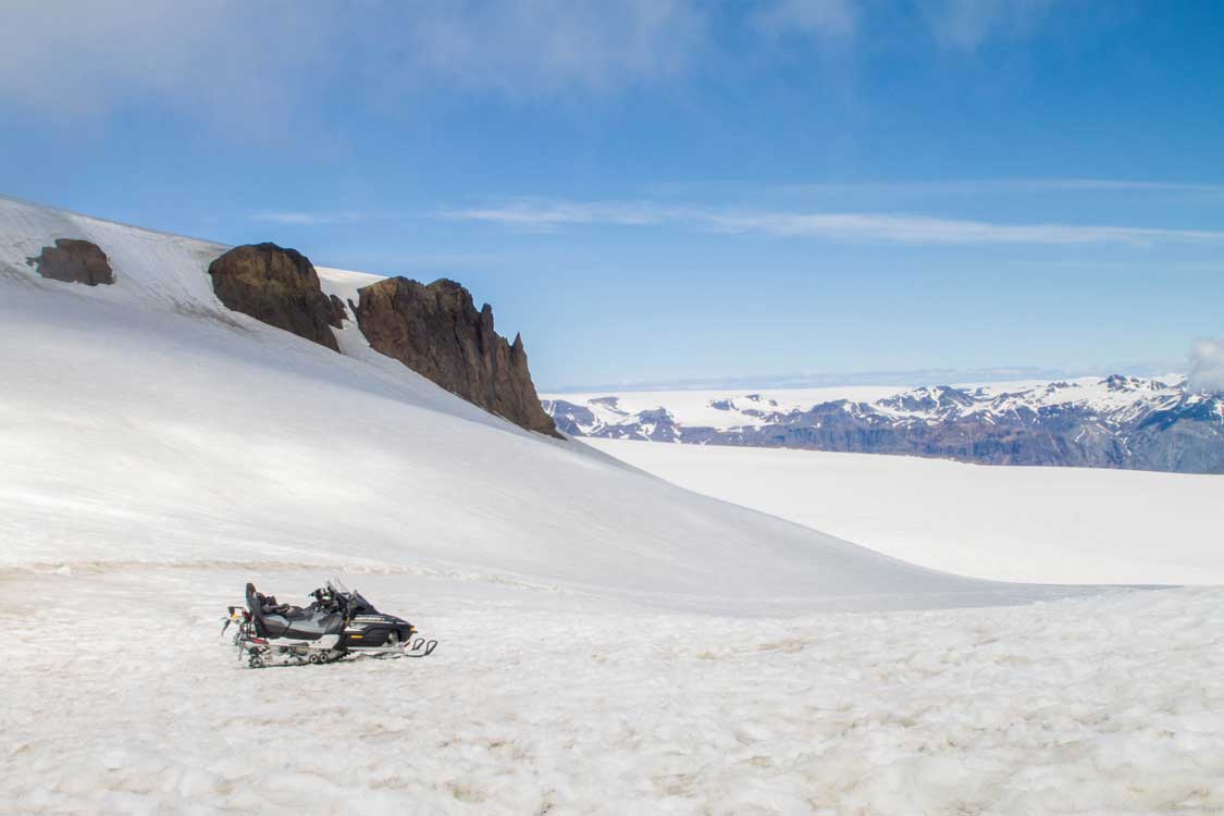 summer snowmobiling in Iceland