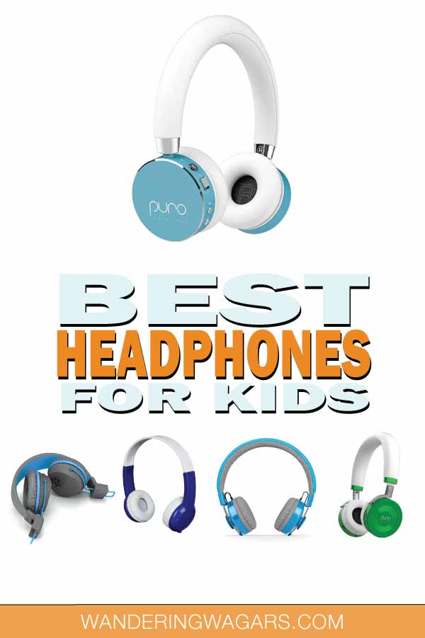 Collection of various headphones for kids with titling
