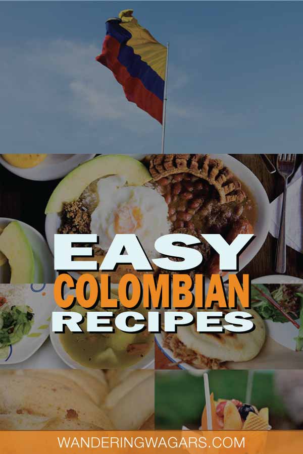 Collage of various Colombian recipes
