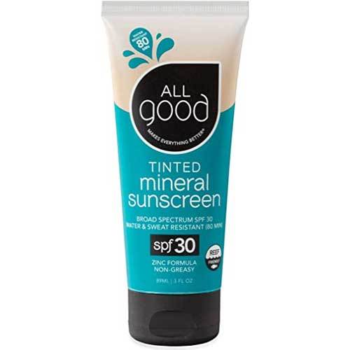 2023 All Good Tinted Mineral Sunscreen Reef Safe