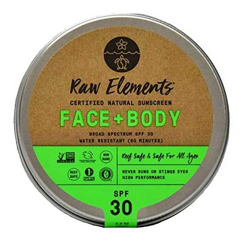 Raw Elements plastic free reef safe sunscreen