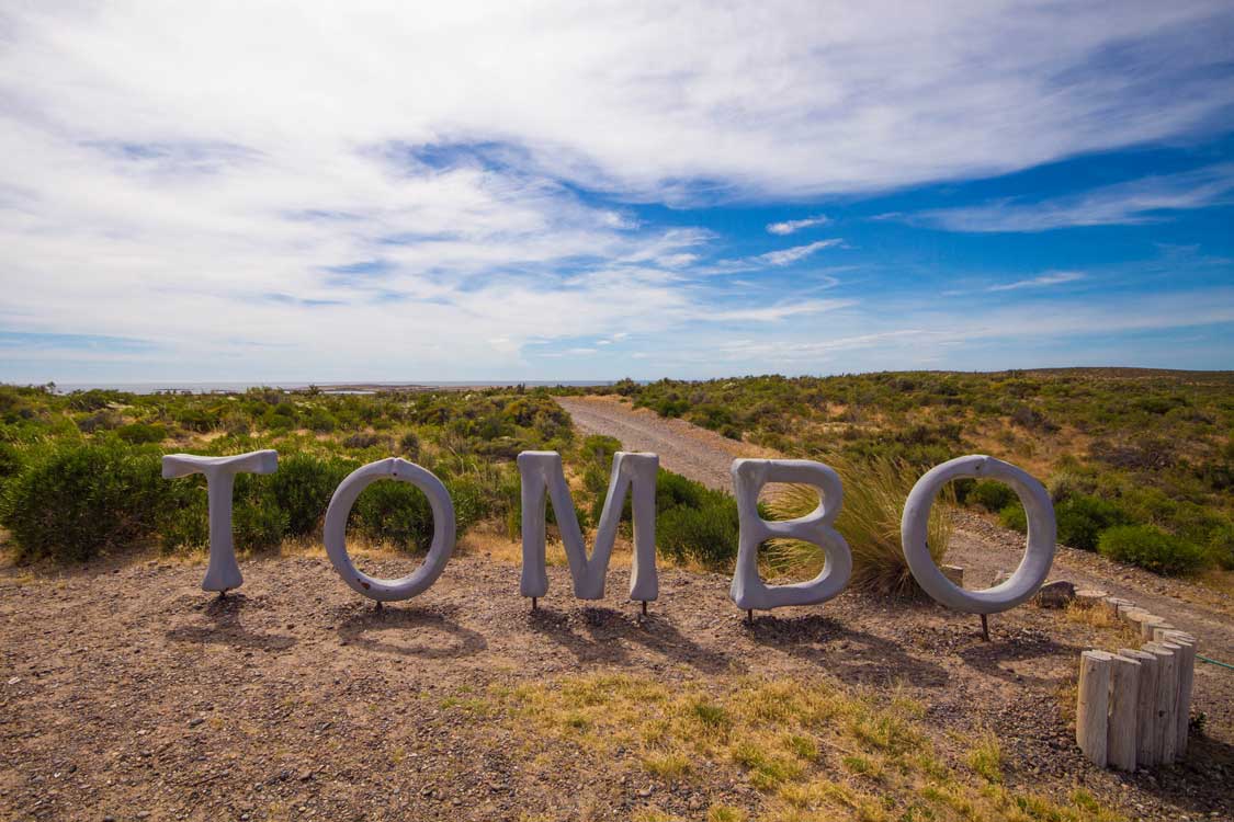 Sign for the Punta Tombo Wildlife Reserve in Argentina