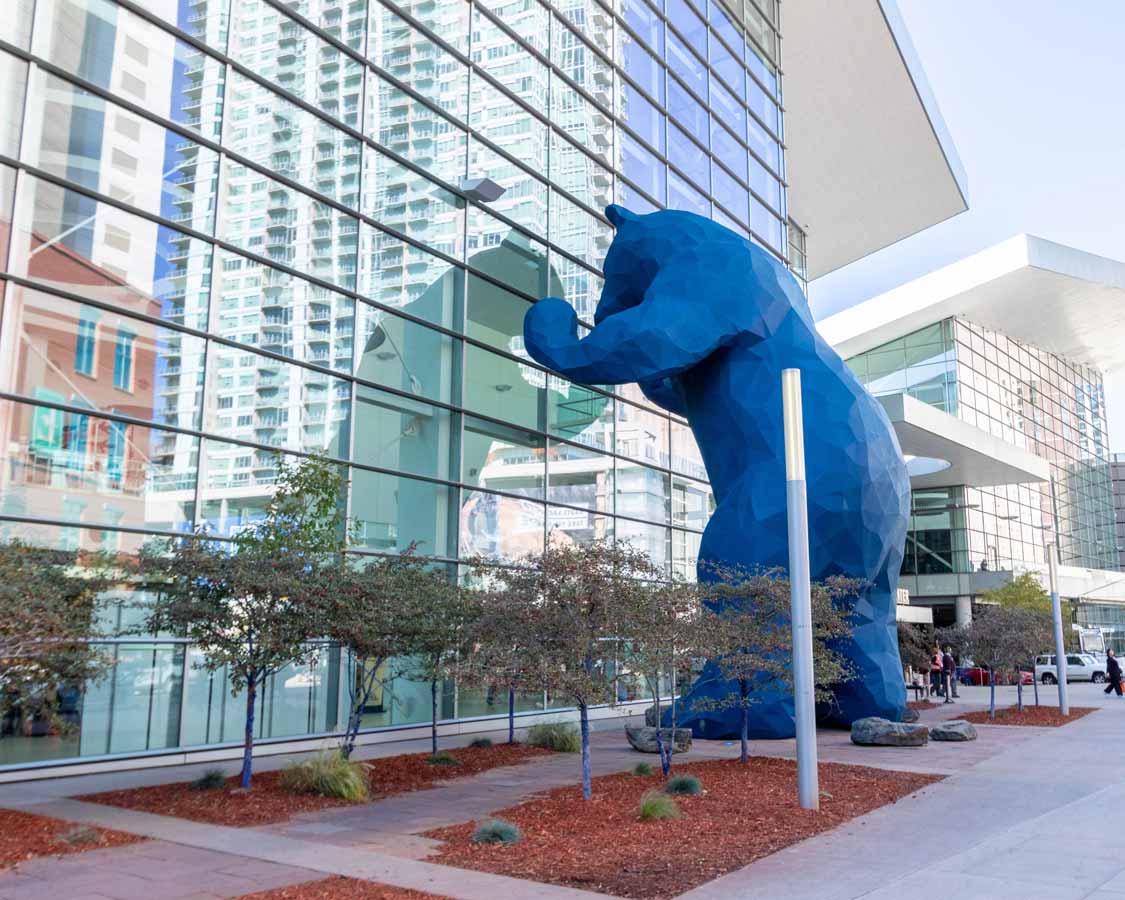 Big blue bear at the Denver Convention Center