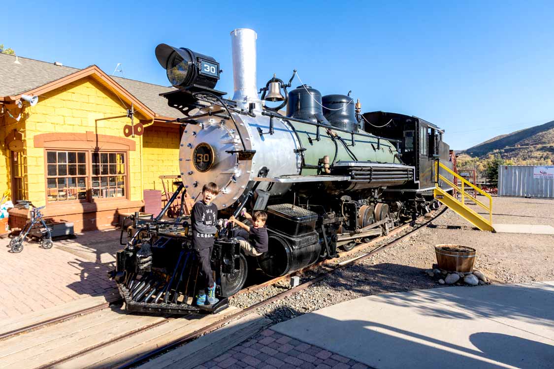 Kids playing at the Colorado Railroad Museum