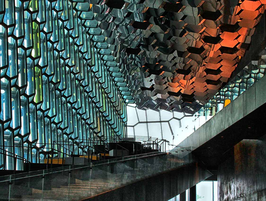 The magical architecture of Harpa in Reykjavik harbour