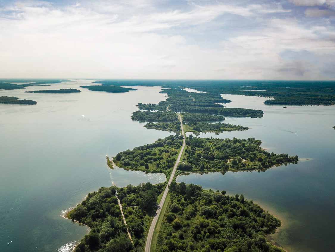 Long Sault Parkway in the St. Lawrence River