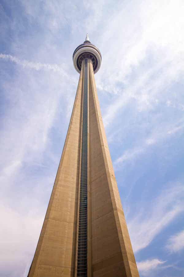 The CN Tower in Toronto with children