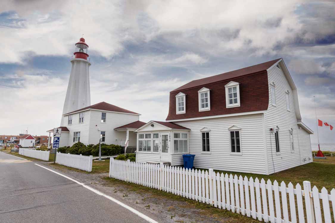 Clouds gather over Pointe au Pere Lighthouse