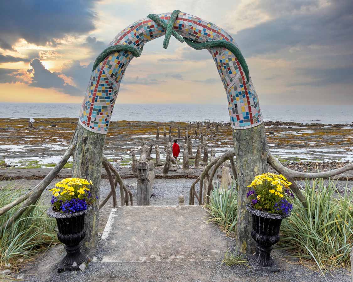 Sculptures on the Rimouski Quebec art route